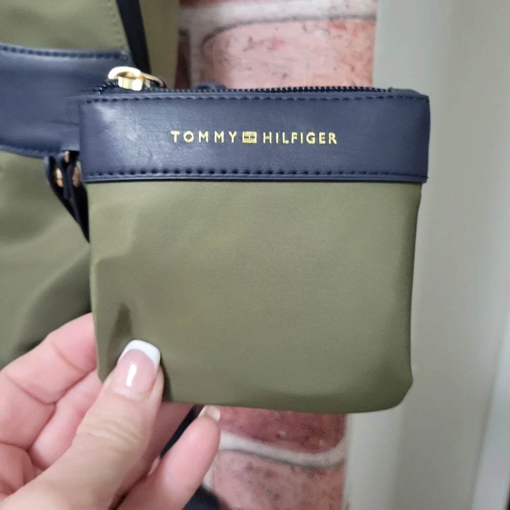 Tommy Hilfiger navy blue & olive green nwt backpack.